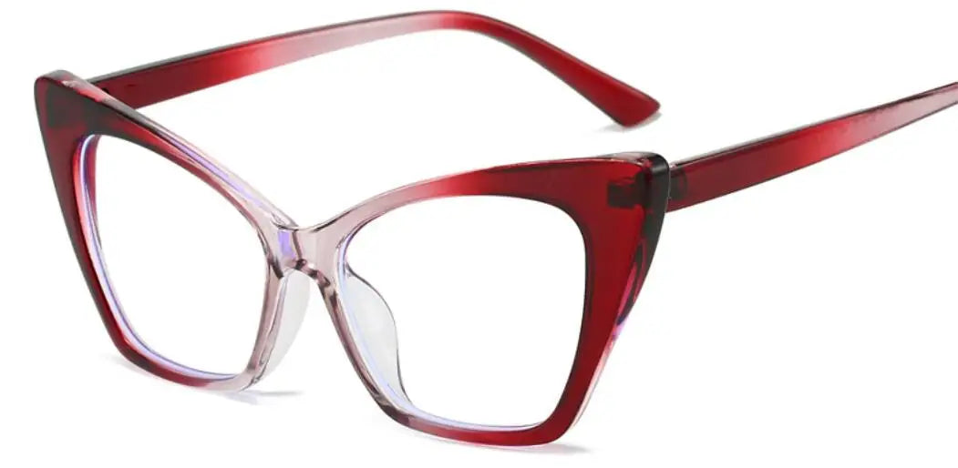 Luxury Brand Cat Eye Reading Glasses Optical Blue Light Blocking Prescription Women Eyeglasses Transparent Fashion Eyewear 2025