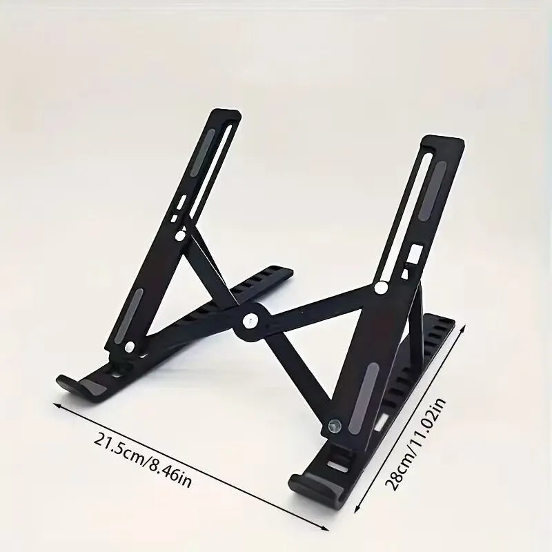 Laptop Stand - Foldable and Adjustable, 10 Height Setting, High Quality Compact Base, Office Desk, etc