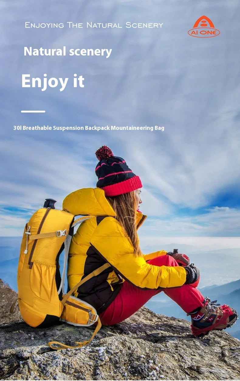 Aione 30L Hiking Backpack Lightweight Outdoor Camping Trekking Backpacks Sports Climbing Luggage Bag For Men Women