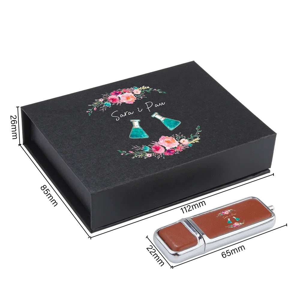 JASTER  USB 2.0 Flash Drives 64GB Brown Leather Business GIFT LOGO  Fashion Pen drive 32GB U disk Free Color pen usb 128GB BOX