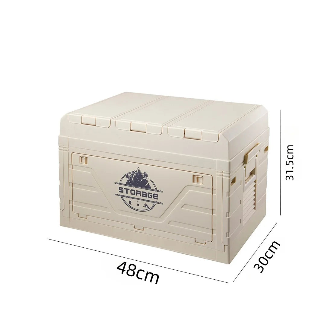 Outdoor camping folding box Car trunk with table Camping picnic finishing box Household storage box