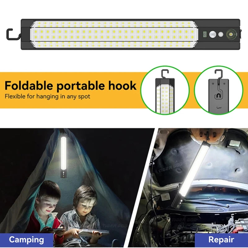 Motion Sensor LED Solar Lights with Remote - 4 Modes Waterproof LED Wall Lamp for Outdoor Garden Camping, USB/Solar Charging,