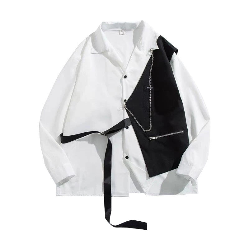 ARENS Techwear Men's Sets Cargo Pants Men's Shirt Kit Long Sleeve Shirts Korean Streetwear Hip Hop Harajuku Spring