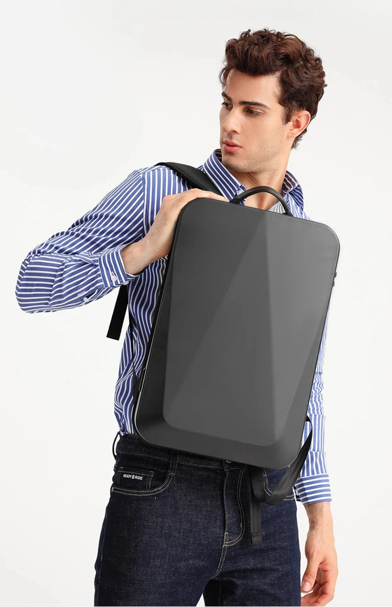 Men's 15.6" Laptop Hard Shell Backpack Waterproof Anti-theft Expandable TSA Lock Gaming Pack Luxury Business Backpack USB Charge