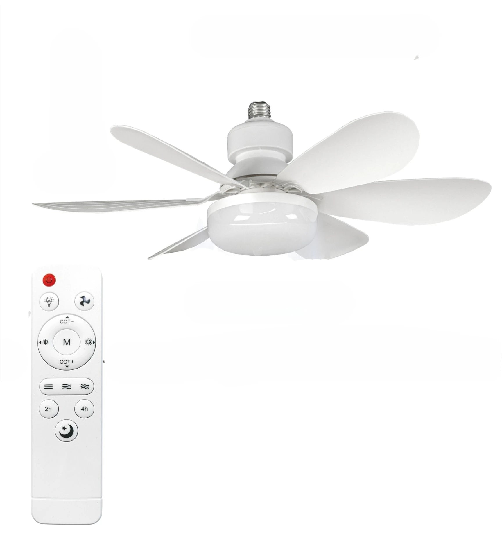 30/40W Ceiling Fan Lighting Color Temperature Modern Ceiling Mount Remote Control Dimmable Light Smart E27 Led Ceiling Fan Light