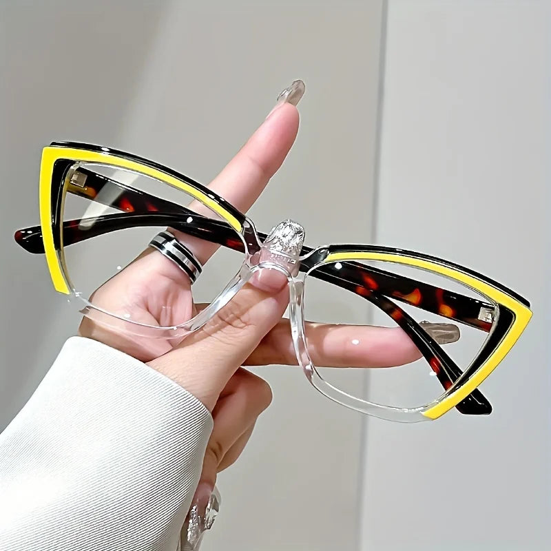 Vintage Cat-Eye Full Rim Reading Glasses Non-Prescription, PC Frame & Lens, Elegant Design, Range  1.0 to  4.0