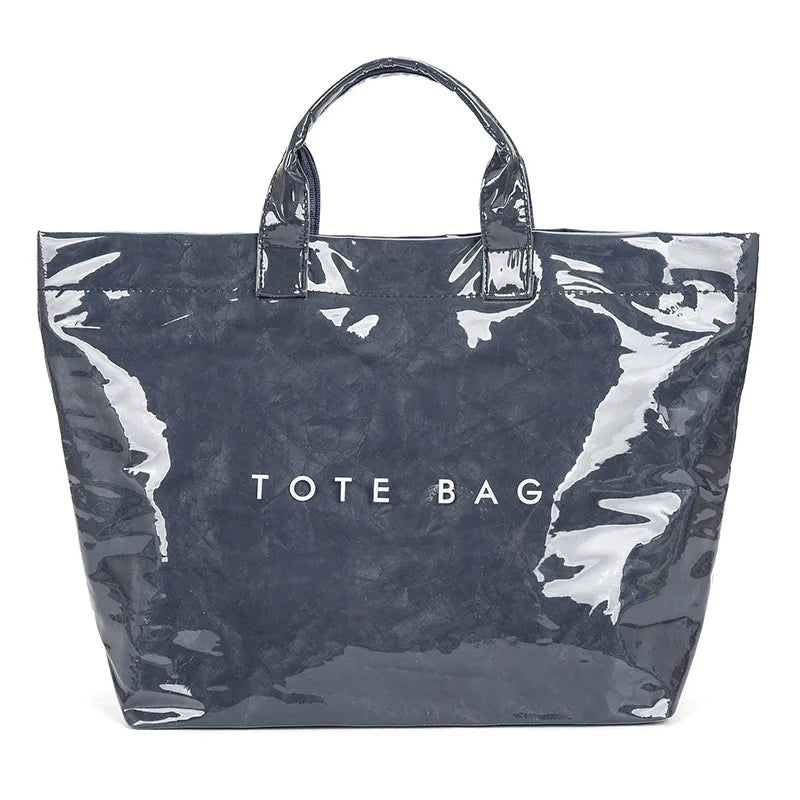 Retro tote bag waterproof DuPont paper shoulder bag fashionable commuting large capacity kraft paper handbag