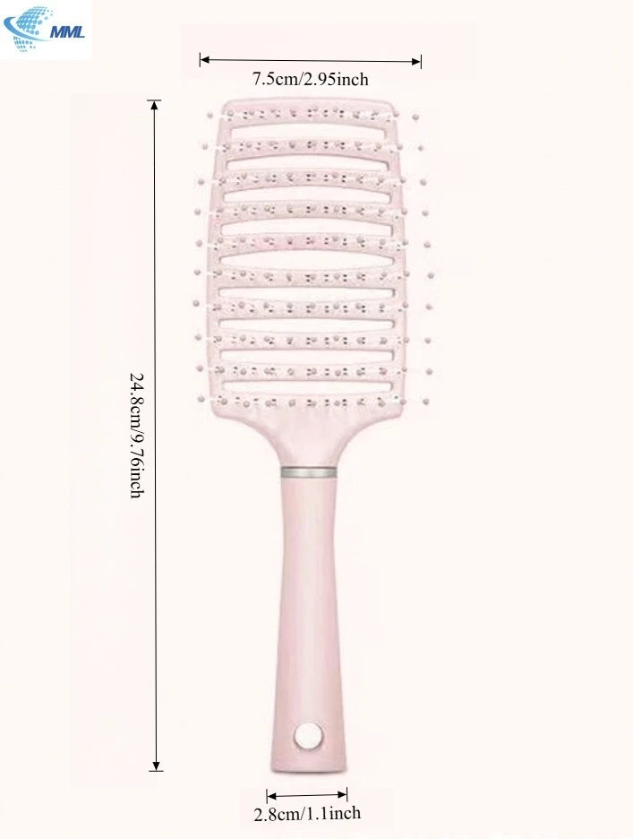 professional anti-static cylindrical bristle curly hair styling round comb nylon teeth roller comb Special for real hair wigs