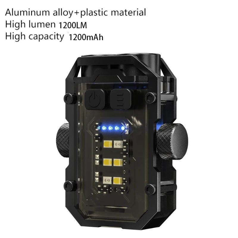 MINI USB Rechargeable LED Flashlight Portable Tail magnet flashlight Super Bright Camping Lantern Side COB emergency light