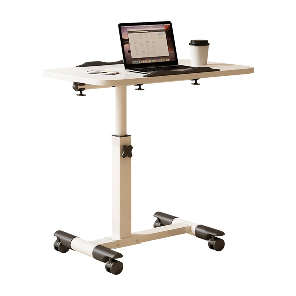Adjustable Laptop Desk 360° Rotating Tabletop Mobile Stand Overbed Table Standing Rolling Study Table Computer Workstation