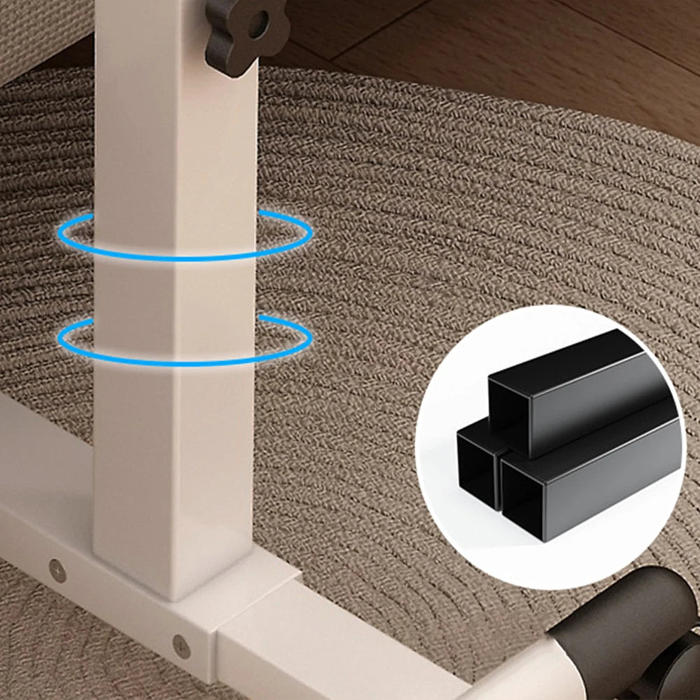 Adjustable Laptop Desk 360° Rotating Tabletop Mobile Stand Overbed Table Standing Rolling Study Table Computer Workstation
