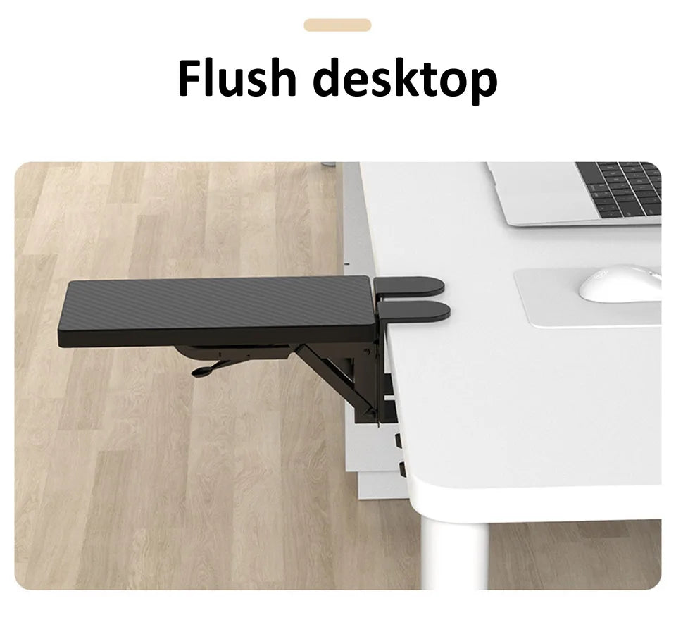 HKXA Computer Arm Support Ergonomic Adjustable Desk Armrest Sturdy Mouse Arm Support Computer Desktop Extender for Home Office