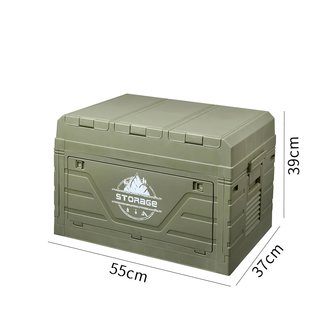 Outdoor camping folding box Car trunk with table Camping picnic finishing box Household storage box