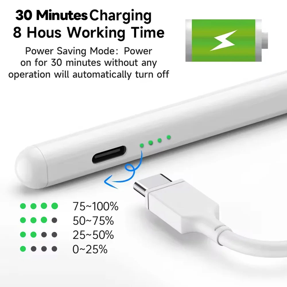 Universal Fine Tip Stylus Pen for All Android iOS Tablets Phones, Multi-Color Capacitive Pencil with No Bluetooth