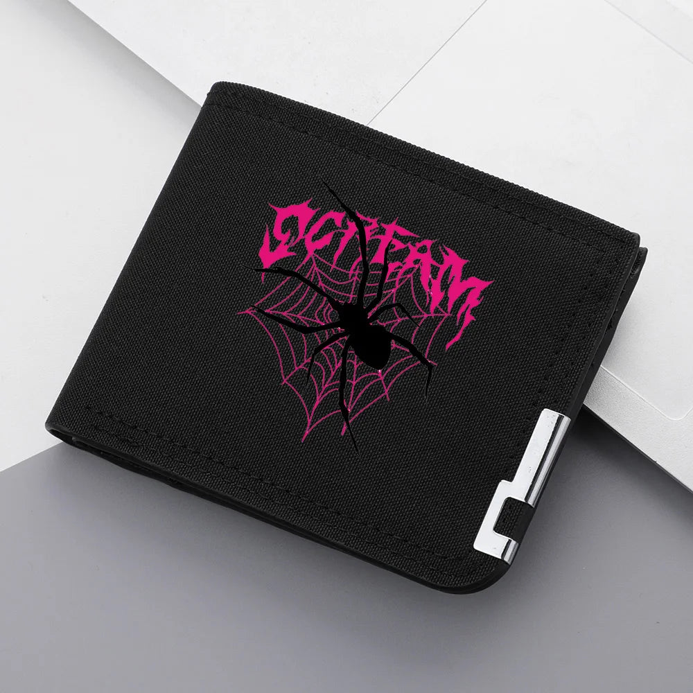 New Men's Wallet Canvas Double Folding Zipper Coin Pocket For ID Card Holders Short Card Holders Wallet
