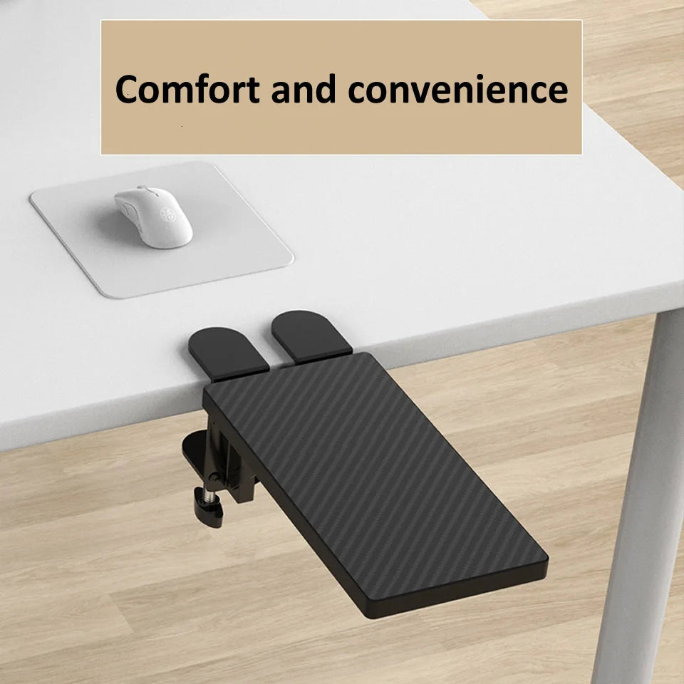 HKXA Computer Arm Support Ergonomic Adjustable Desk Armrest Sturdy Mouse Arm Support Computer Desktop Extender for Home Office