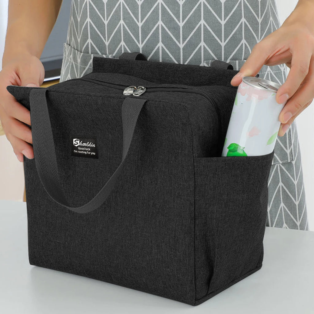 BIG Capacity Insulated Thermal Lunch Food Bag Box Cooler Waterproof  Original Design Pink Flower Series Printing for Kids
