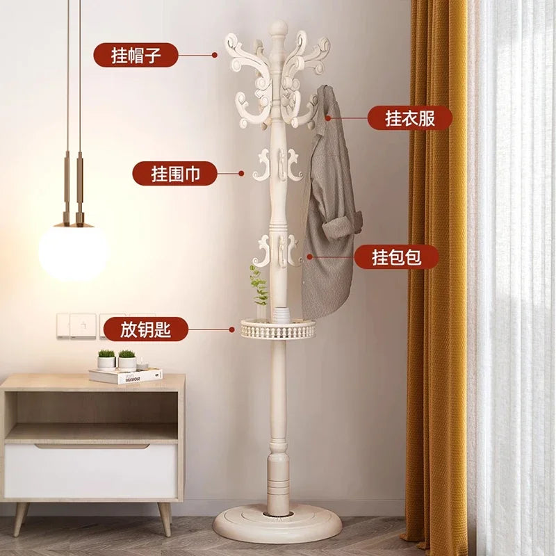 Clothes Rack for Hanging Clothes Solid Wood Birch Floor Standing Bedroom Vertical Tree Branch Shape Furniture Living Room Mueble
